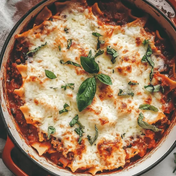 Quick and Cheesy One-Pot Lasagna for Effortless Dinners