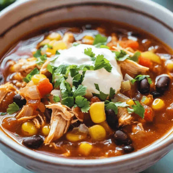 Unforgettable Chicken Taco Soup – Big Bold Flavors In One Pot!