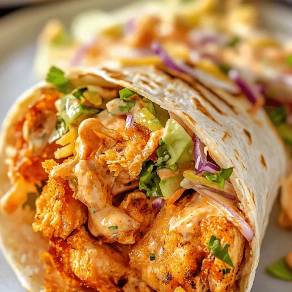 Buffalo chicken wrap: A spicy, flavorful delight