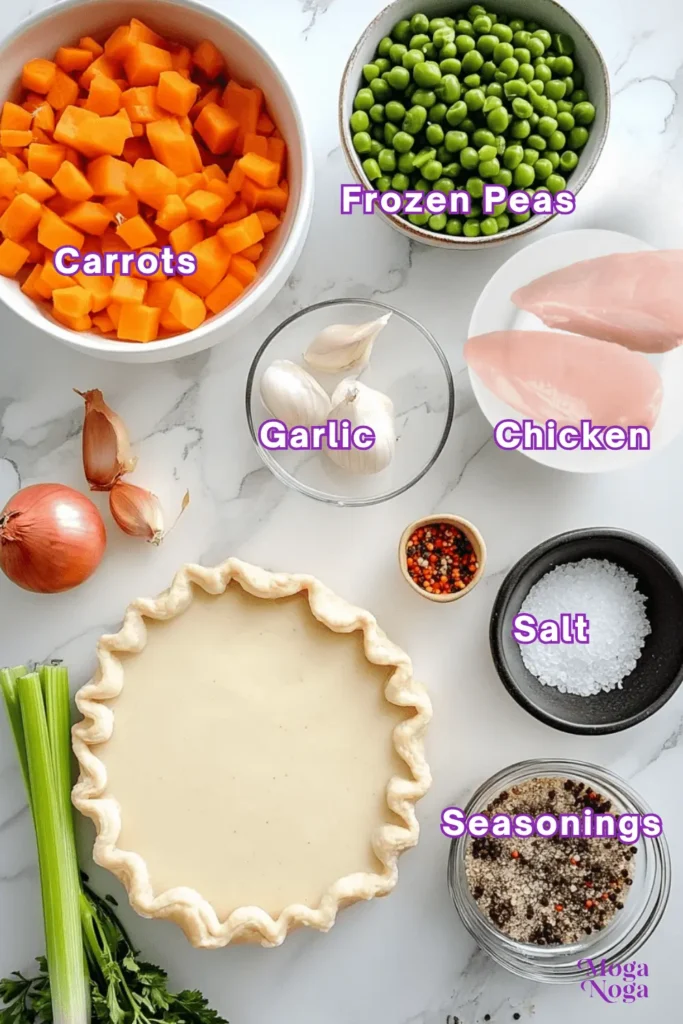 Easy Chicken Pot Pie Recipe: Comfort Food Made Simple-Ingredients