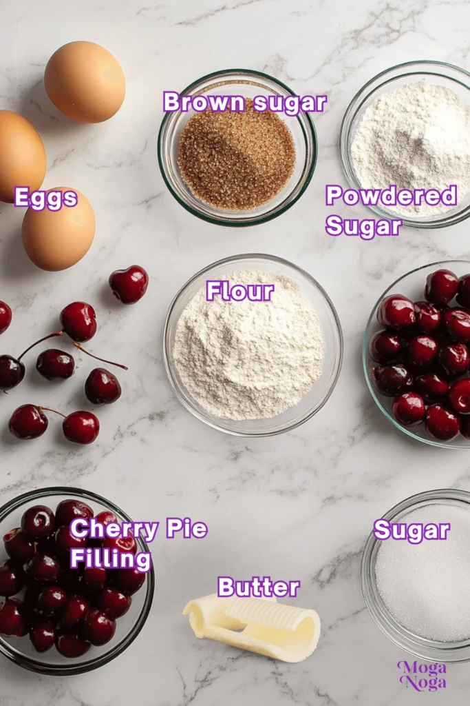 Cherry Pie Bars: A Sweet Treat for Any Occasion-Ingredients