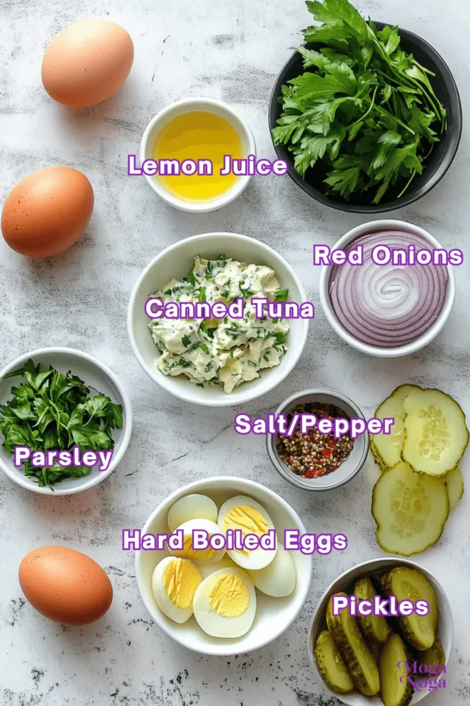 Tuna and Egg Salad: A Perfect Blend of Flavors-Ingredients