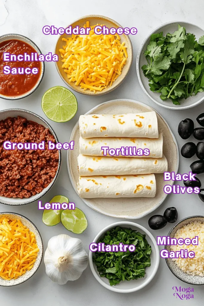 Ground Beef Enchiladas: A Flavorful Mexican Comfort Food-Ingredients