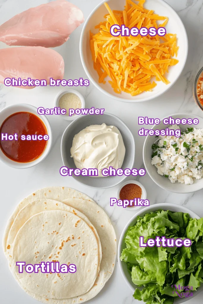 Buffalo chicken wrap: A spicy, flavorful delight-Ingredients