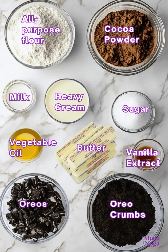 10 Irresistible Reasons To Fall In Love With This Homemade Oreo Cake-Ingredients