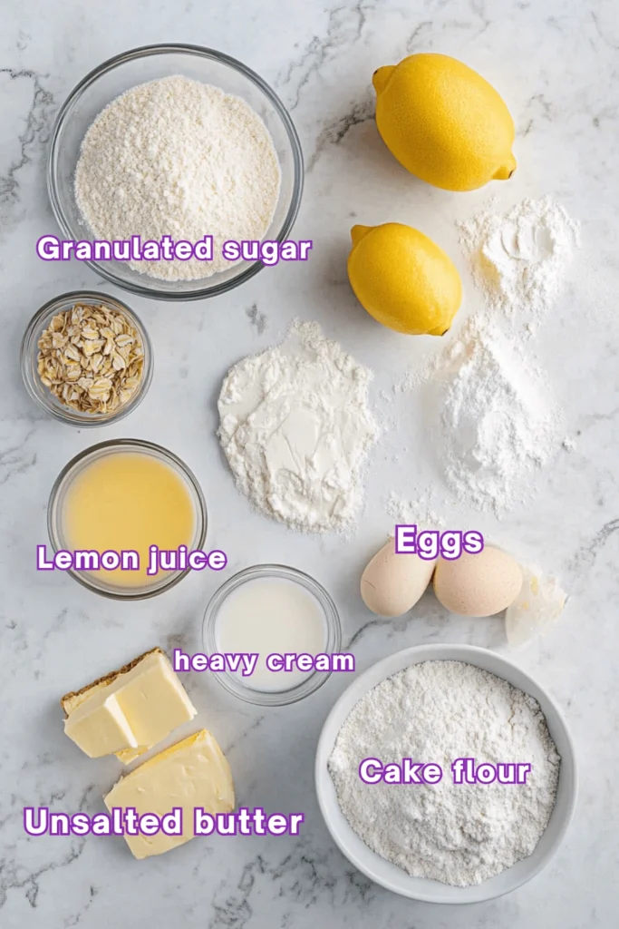 The ultimate guide to making the perfect lemon pound cake-Ingredients