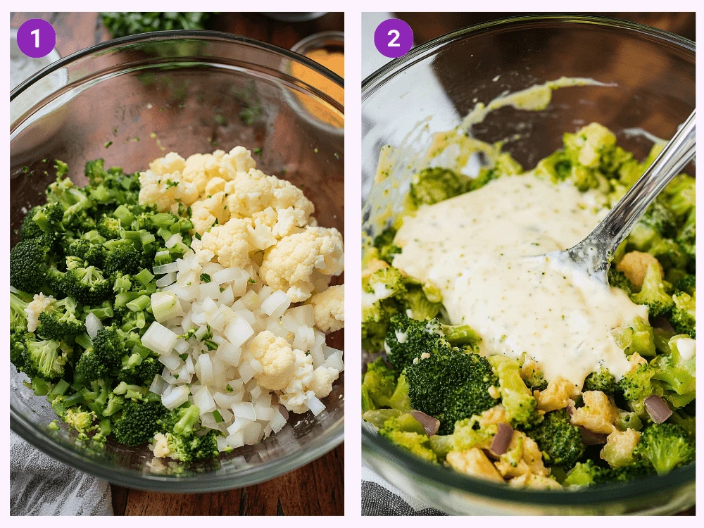 Broccoli Cauliflower Salad: The Perfect Blend of Crunch and Flavor-Instructions