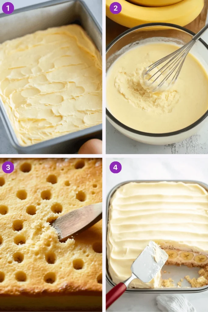 Easy Banana Pudding Cake Recipe That Will Wow Your Guests-Instructions