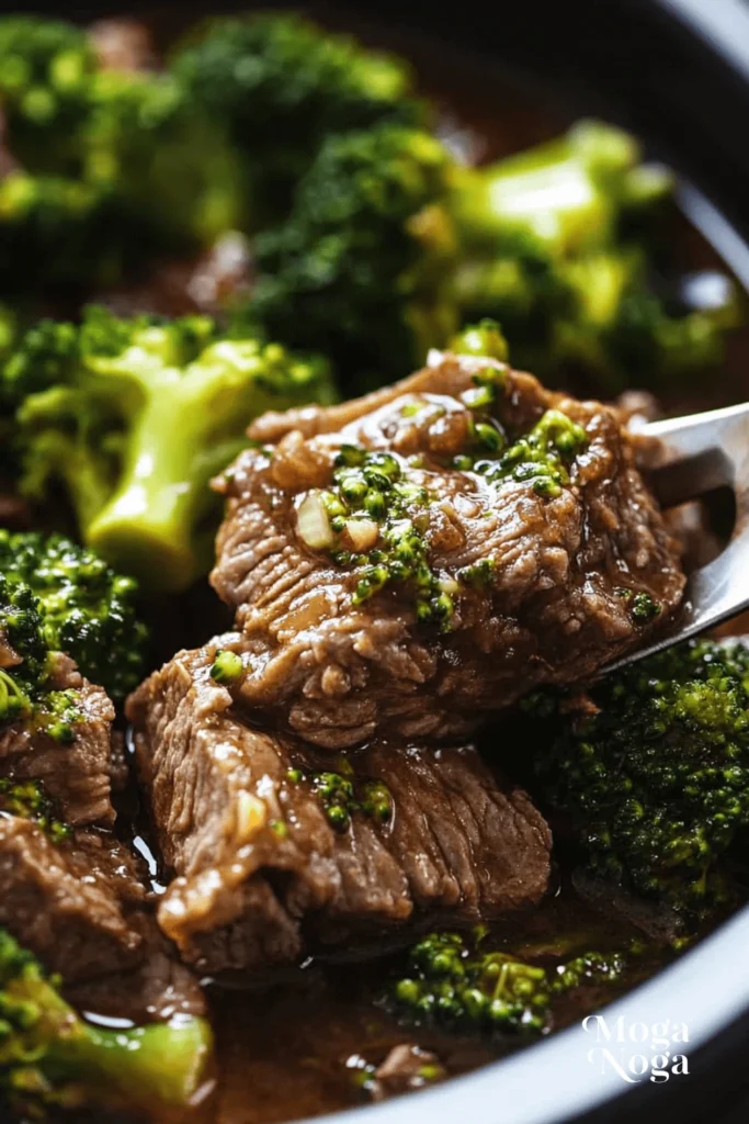 Easy Crockpot Beef and Broccoli Recipe: Better Than Takeout!-4