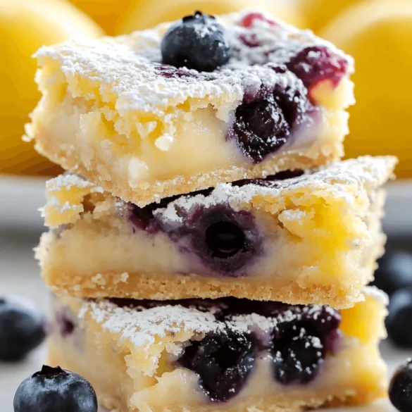 lemon blueberry bars