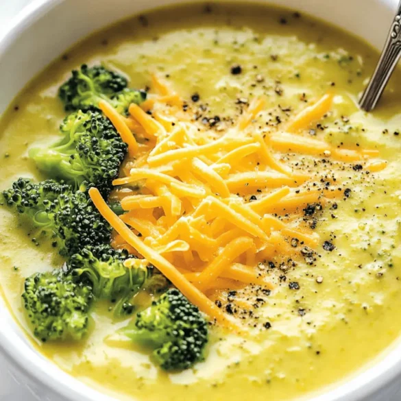 Easy Broccoli Cheddar Soup Crock Pot Recipe