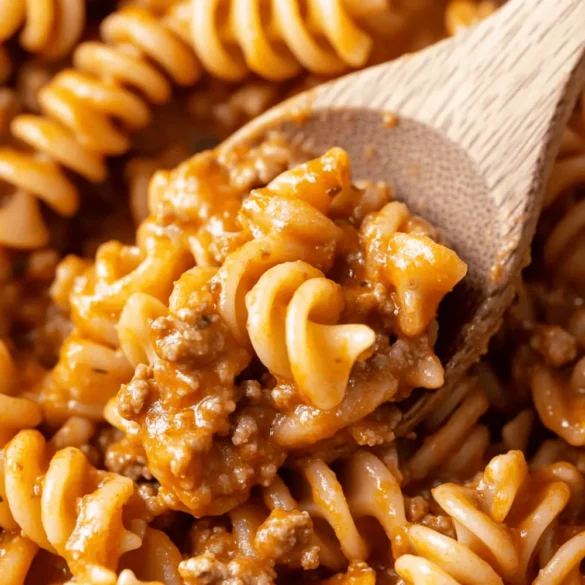 one-pot beef and pasta meal