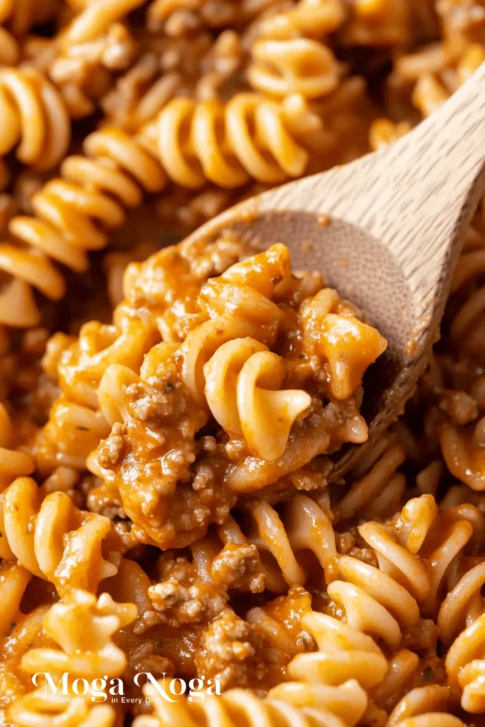 one-pot beef and pasta meal