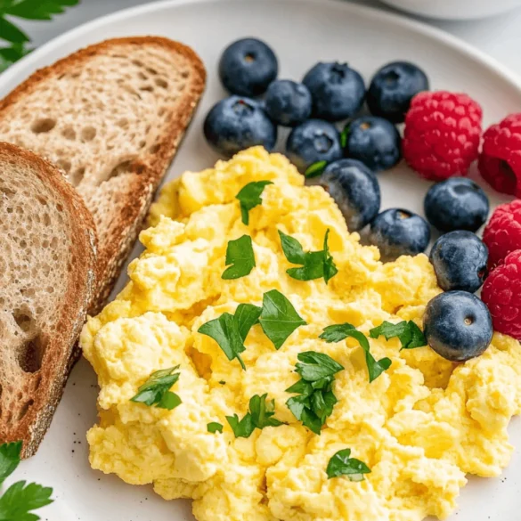 scrambled eggs with cottage cheese