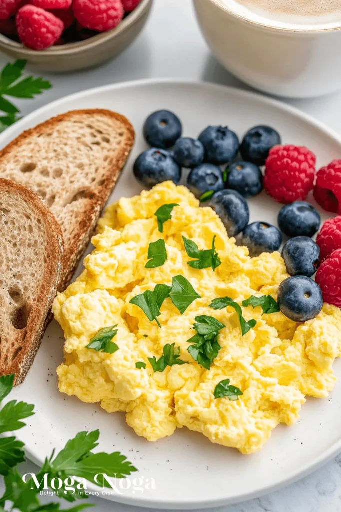 scrambled eggs with cottage cheese