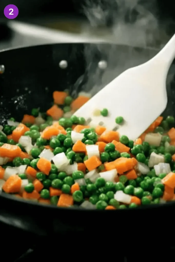  vegetarian chicken fried Rice-step2