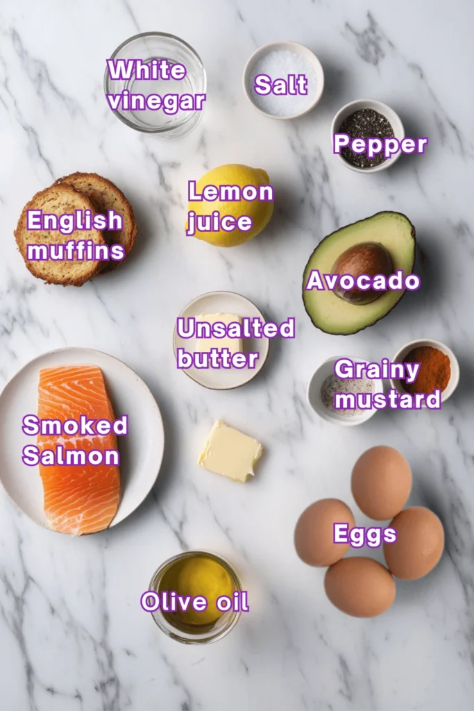 smoked salmon eggs benedict-Ingredients