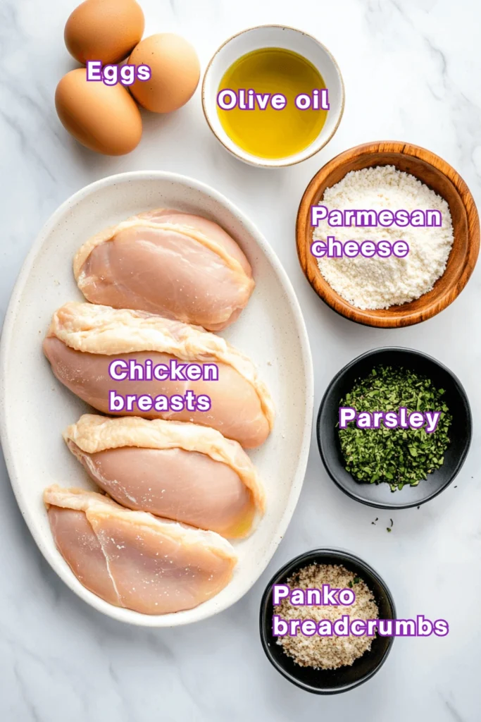 Parmesan crusted chicken-Ingredients