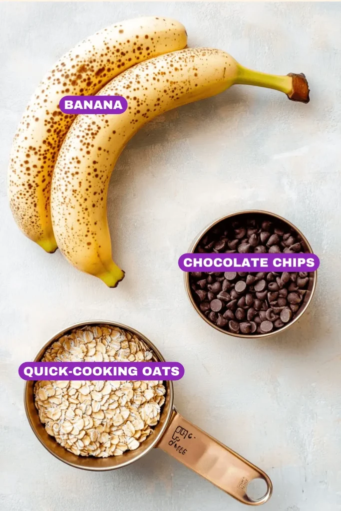 Banana Oatmeal Cookies-Ingredients