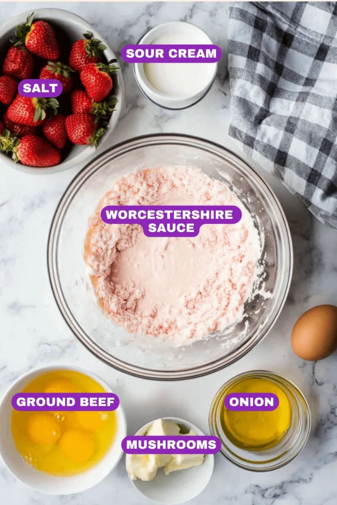 strawberry cake recipe-Ingredients