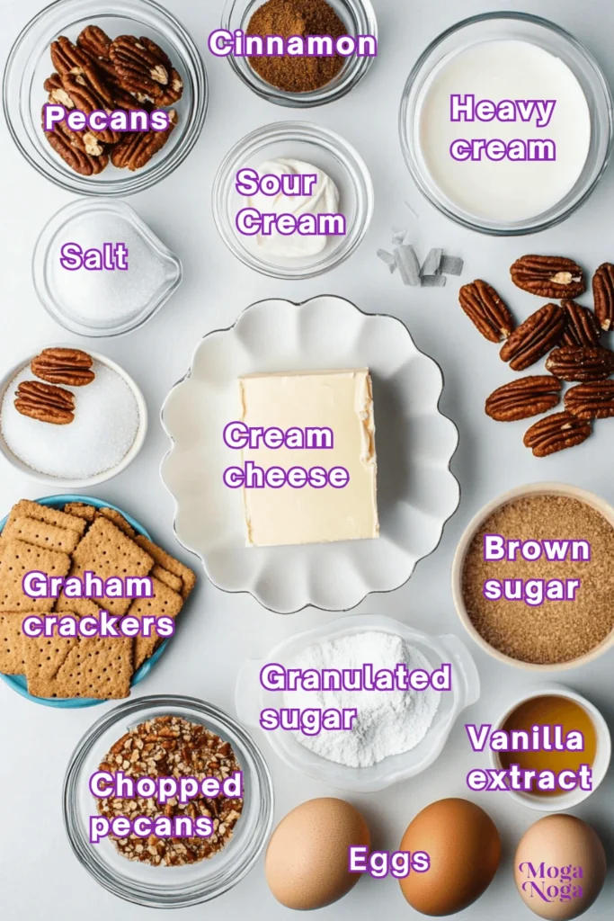 Pecan Pie Cheesecake-Ingredients