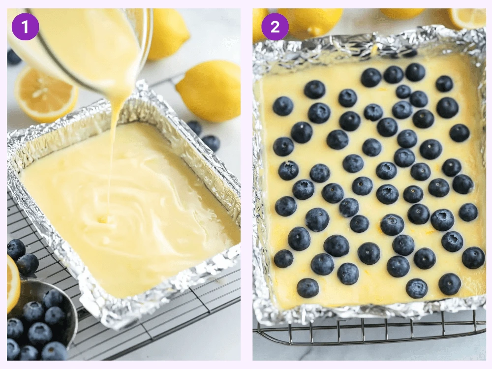 lemon blueberry bars-Instructions