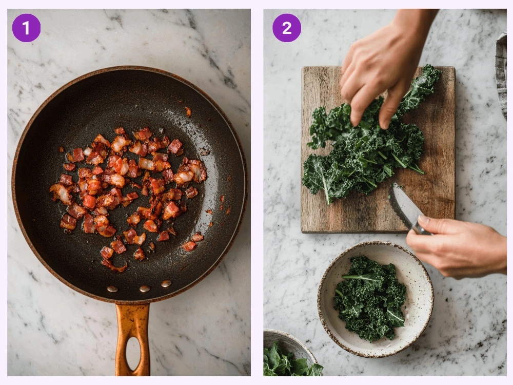 Kale Caesar salad-Instruction