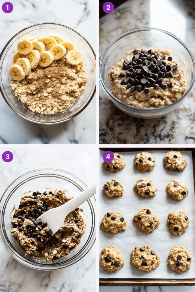 Banana Oatmeal Cookies-Instructions