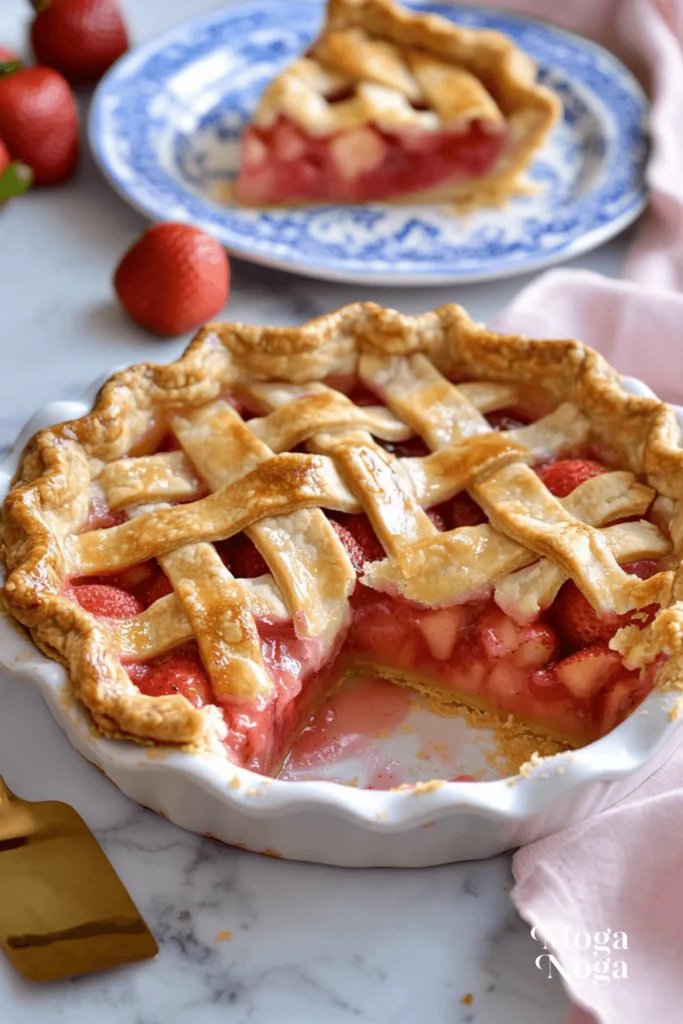 strawberry rhubarb pie-1