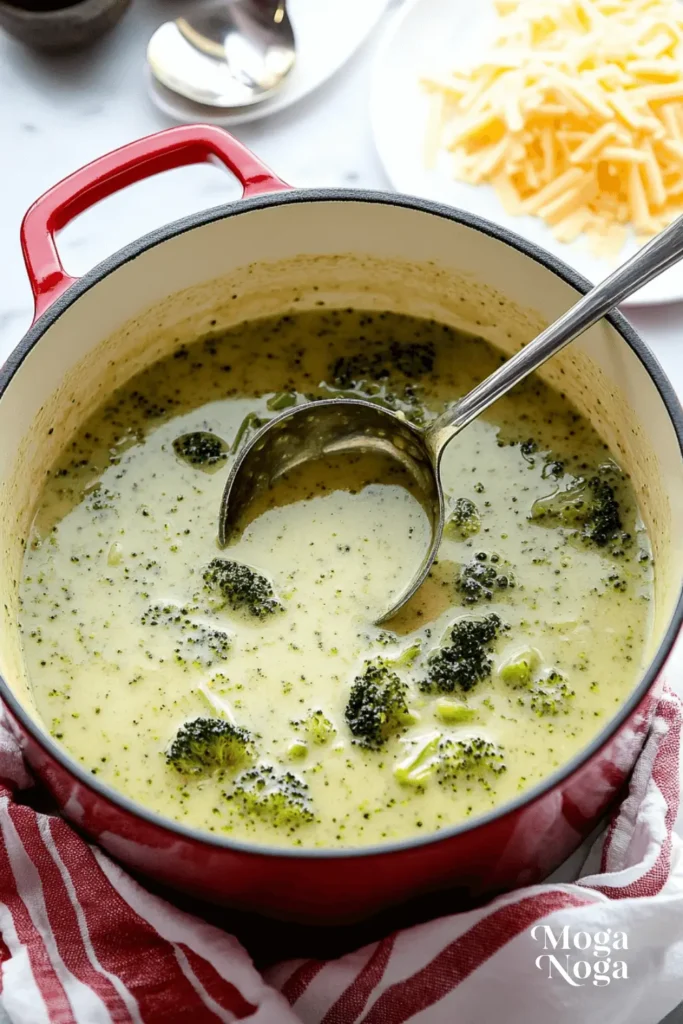 Easy Broccoli Cheddar Soup Crock Pot Recipe-4