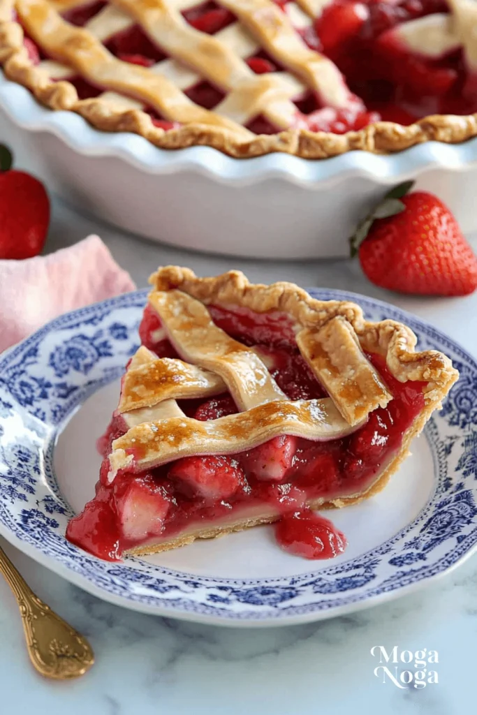 strawberry rhubarb pie-2