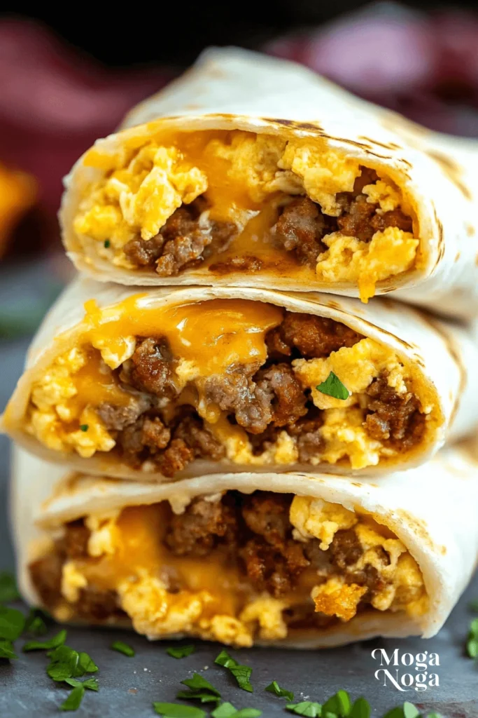 sausage and egg breakfast burrito-2