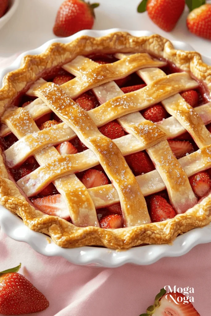 strawberry rhubarb pie-3