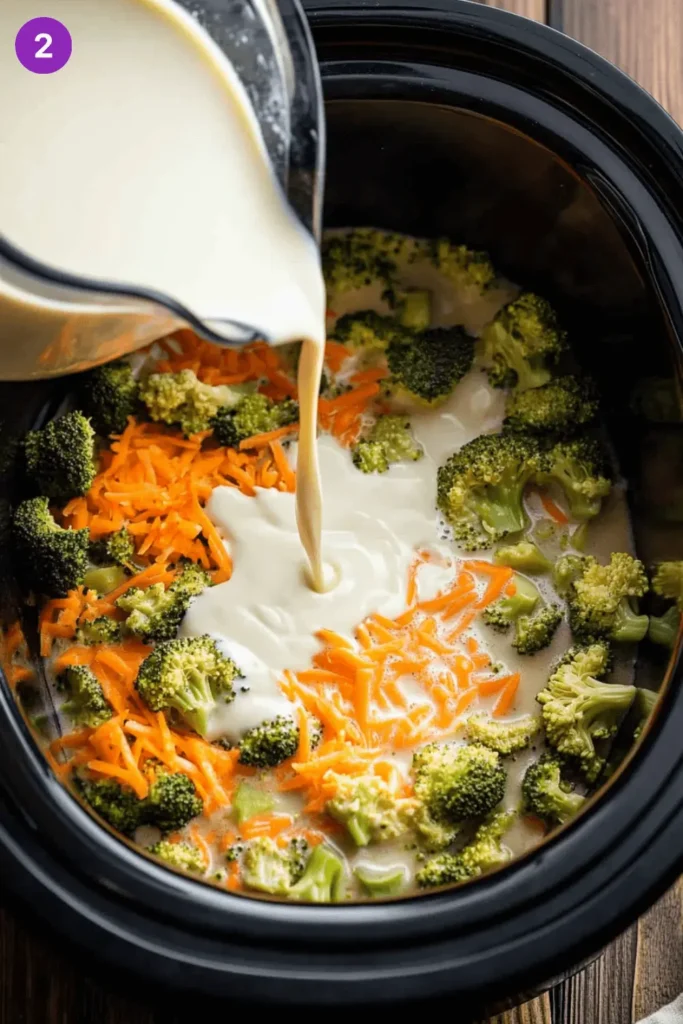 Easy Broccoli Cheddar Soup Crock Pot Recipe-2