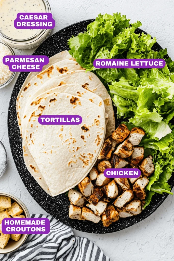 chicken caesar wrap-ingredients