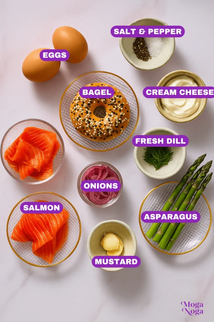 Smoked Salmon Bagel-Ingredients