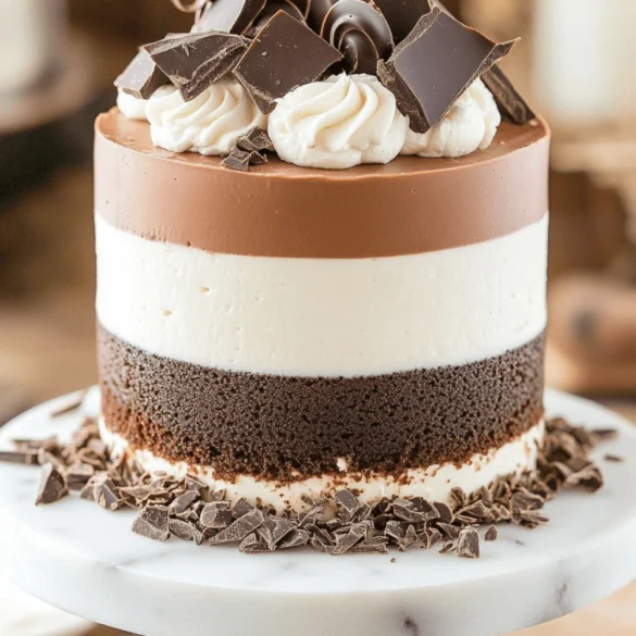 triple chocolate mousse cake triple chocolate mousse cake