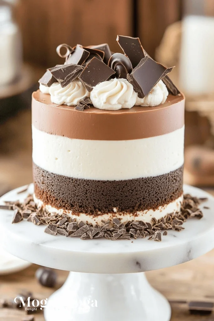 triple chocolate mousse cake