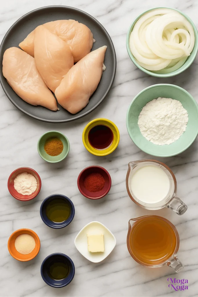 smothered chicken recipe-Ingredients