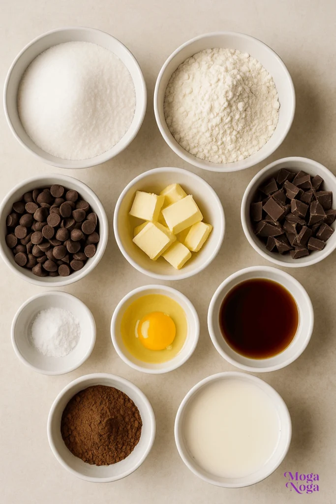 Triple Chocolate Cake-Ingredients