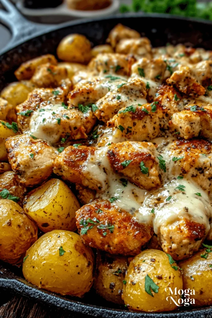 Garlic parmesan chicken and potatoes-2