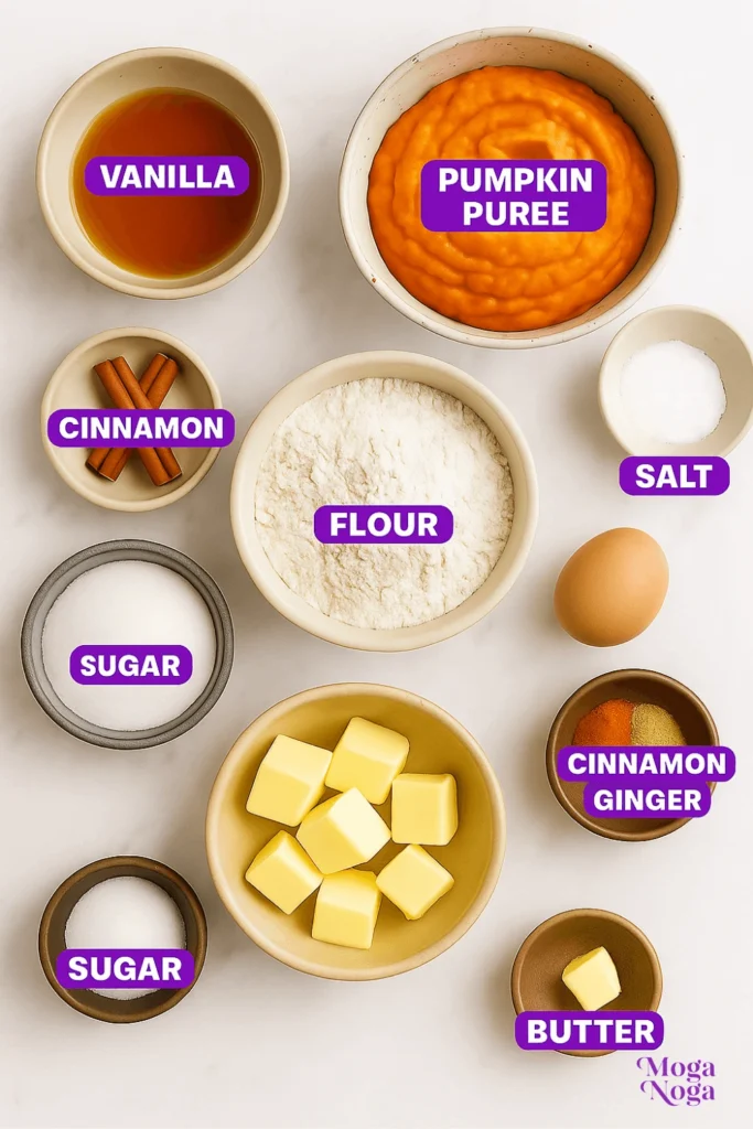 Pumpkin muffins-Ingredients