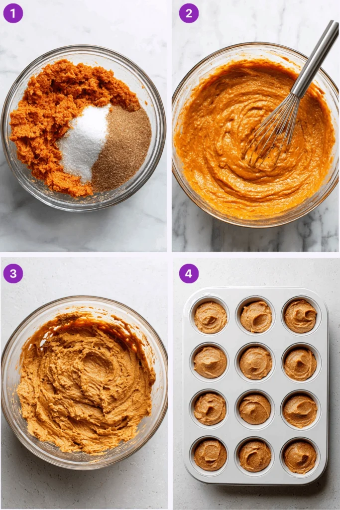 Pumpkin muffins-Instructions