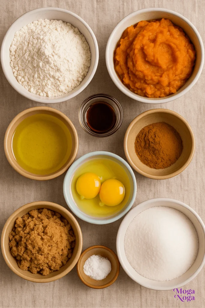 pumpkin bread-ingredients
