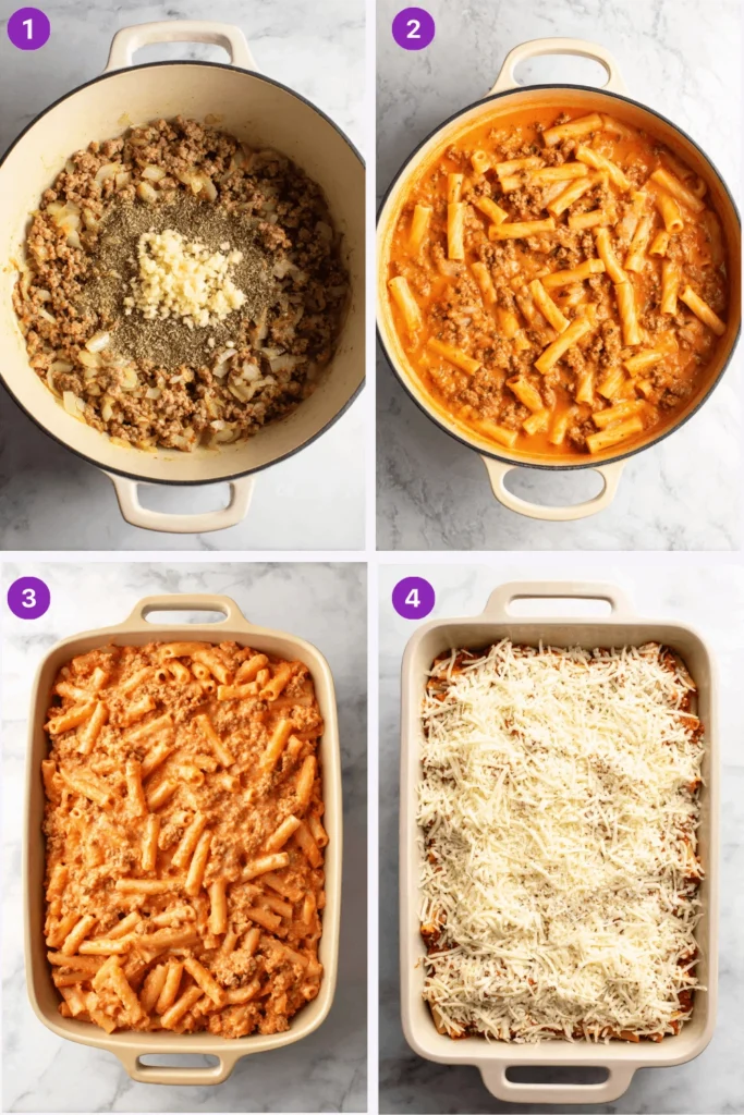 classic baked ziti-Instructions