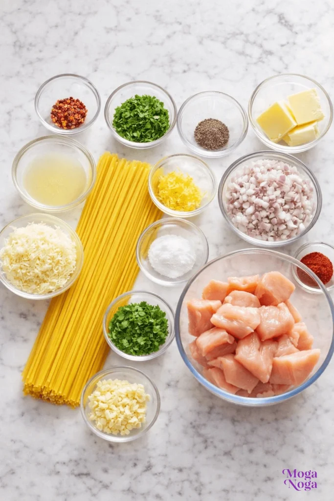 Cowboy Butter Chicken Pasta-ingredients