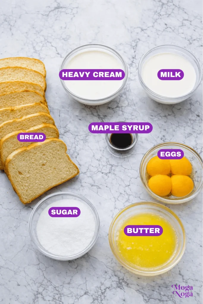 Crème Brûlée French Toast-ingredients