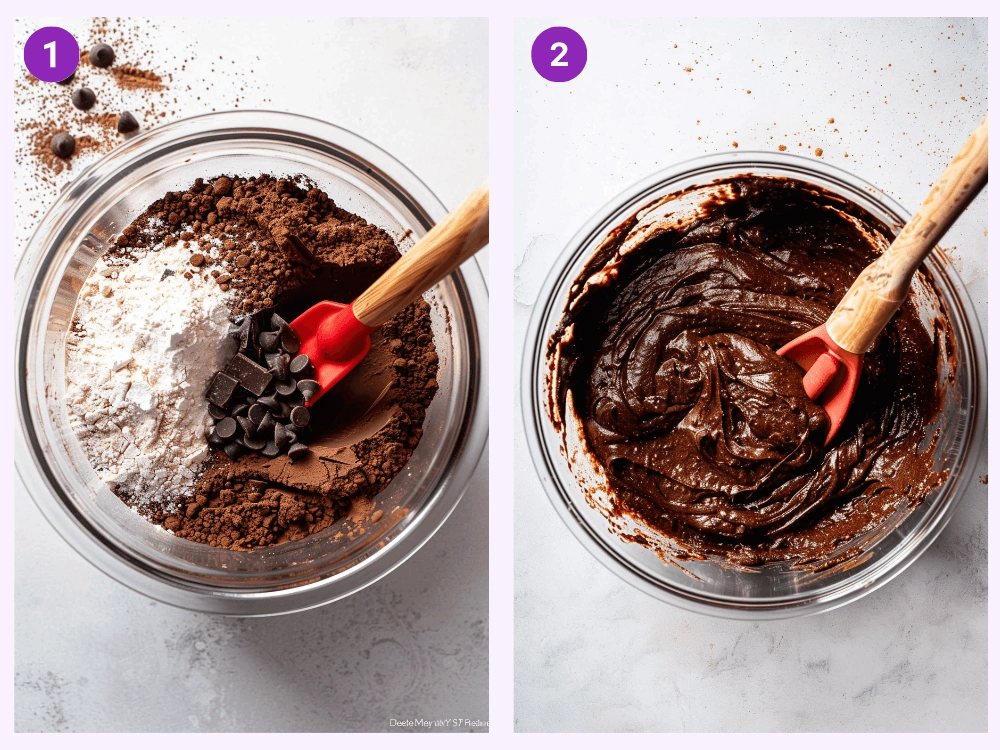 Easy Fudgy Chocolate Brownies-steps