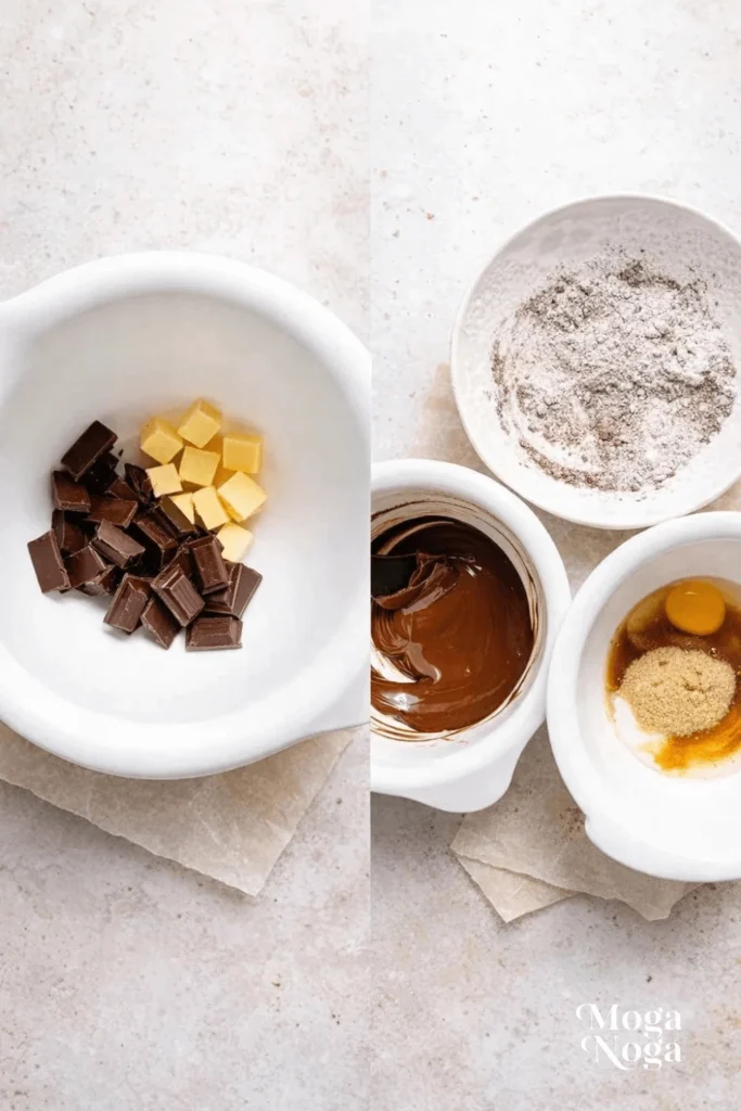 Fudgy Chewy Brookies-steps