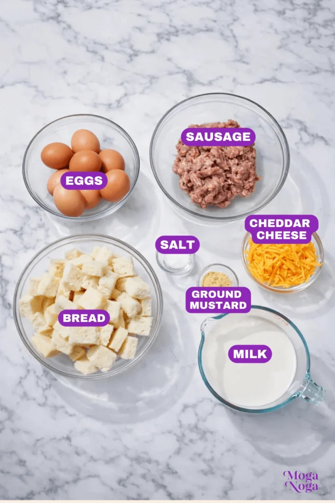 Sausage and Egg Casserole-ingredients